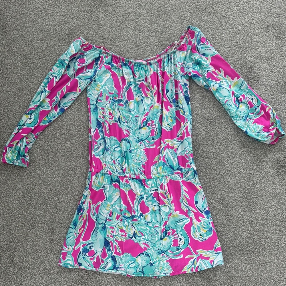 Lilly Pulitzer Vibrant Off-Shoulder romper Dress